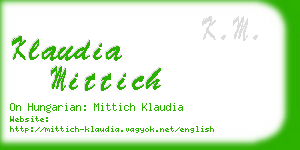 klaudia mittich business card